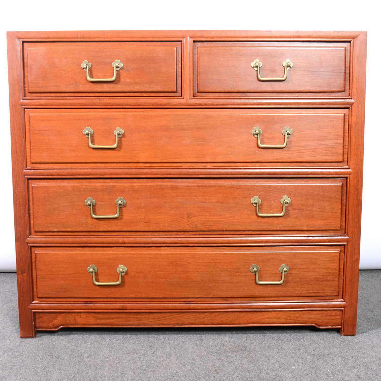 Lot 264 - Chinese hardwood chest, modern