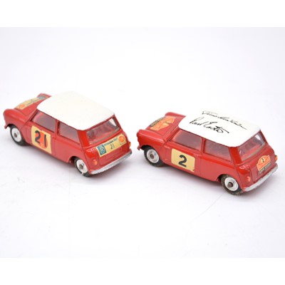 Lot 1118 - Two Corgi Toys die-cast, both racing Mini Cooper 'S' ref 225 and 321.