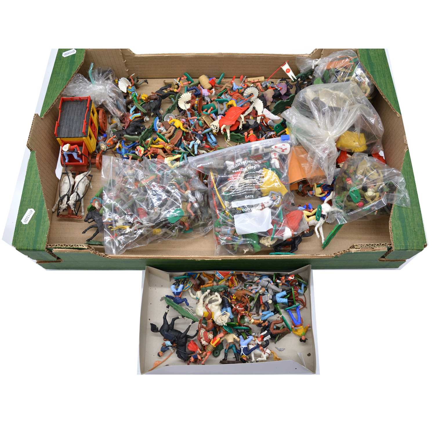 Lot 1058 - Timpo, Britains and others, plastic figures, one tray of mixed