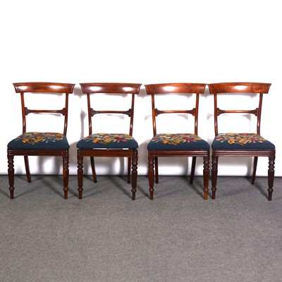 Lot 382 - Four Regency mahogany bar-back dining chairs