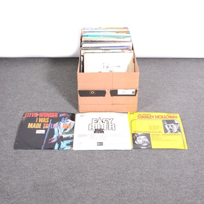 Lot 160A - One box of vinyl music records including Steve Wonder; The Beatles etc