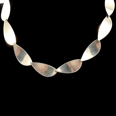 Lot 388 - Hans Hansen - a Danish silver necklace number 318.