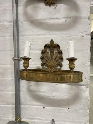 Lot 127 - Set of five gilt bronze wall appliques, late 19th century