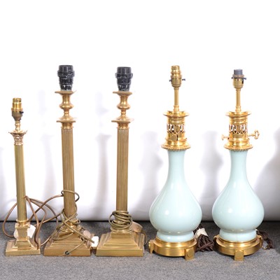 Lot 311 - Five modern table lamps