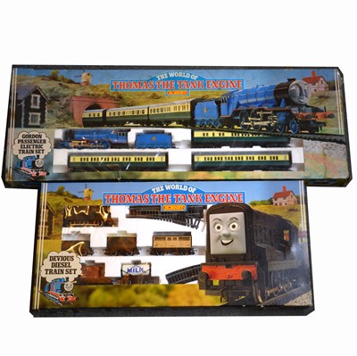 Lot 327 - Two Hornby OO gauge model railways sets from the Thomas the Tank Engine series