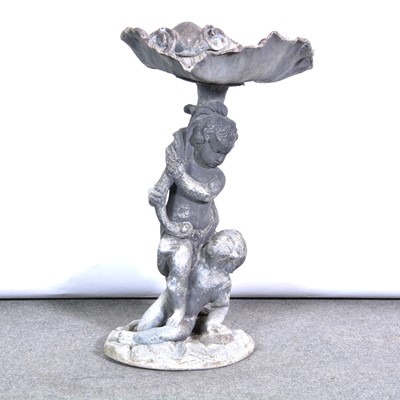 Lot 445 - Lead bird bath