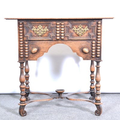 Lot 463 - Oak lowboy and a coatstand