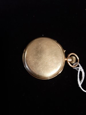 Lot 279 - An 18 carat yellow gold open face chronograph pocket watch.