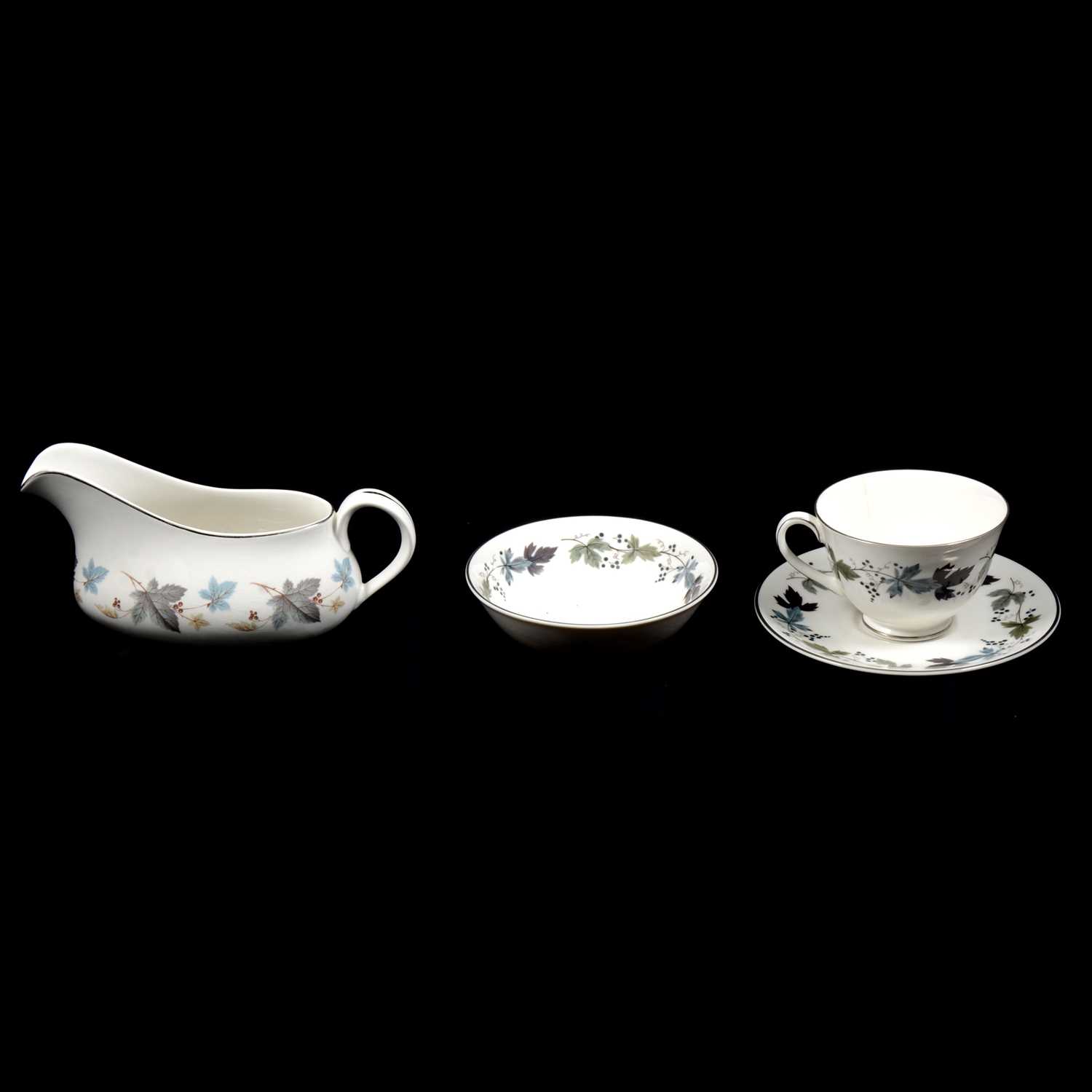 Lot 97 - Royal Doulton dinner and tea service, 'Burgundy' pattern