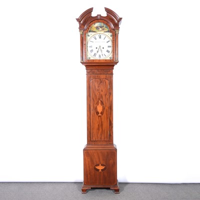 Lot 337 - Mahogany longcase clock