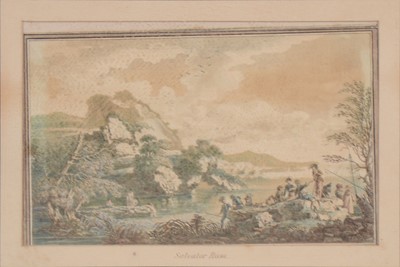 Lot 267 - After Salvator Rosa, Figures by a river