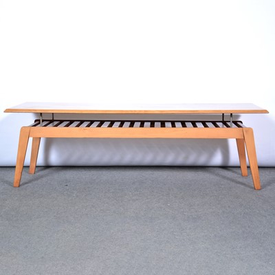 Lot 628 - Mid-century Danish coffee table with 'floating' top