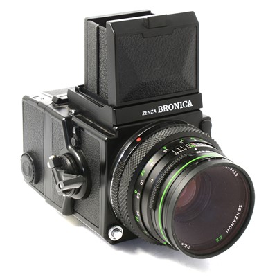 Lot 98A - Bronica Zenza ETRS medium format camera, with Zenzanon 1:2.8 75mm lens.