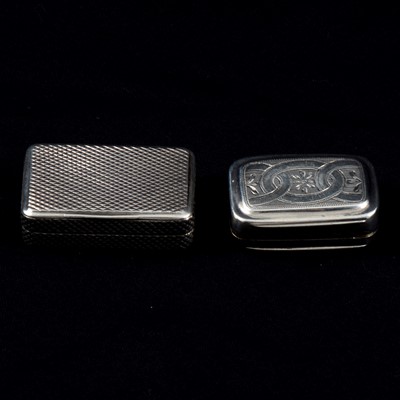 Lot 417 - A Scottish silver vinaigrette and one other.