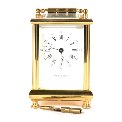 Lot 85 - Modern Taylor & Bligh brass-cased carriage clock