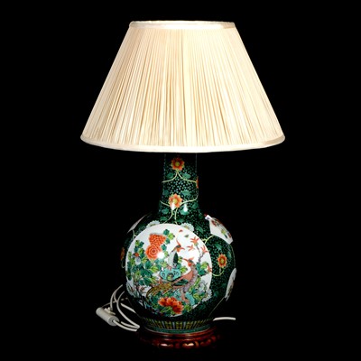 Lot 241 - Modern Chinese porcelain table lamp
