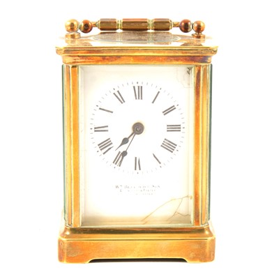 Lot 161 - French brass carriage clock