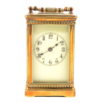 Lot 168 - French brass carriage clock