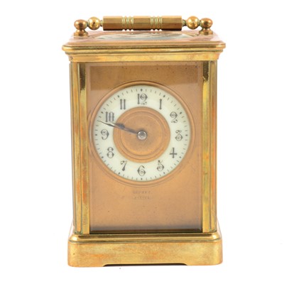 Lot 169 - French brass carriage clock