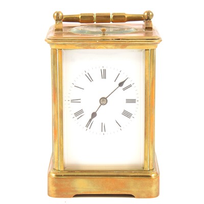 Lot 190 - French brass carriage clock