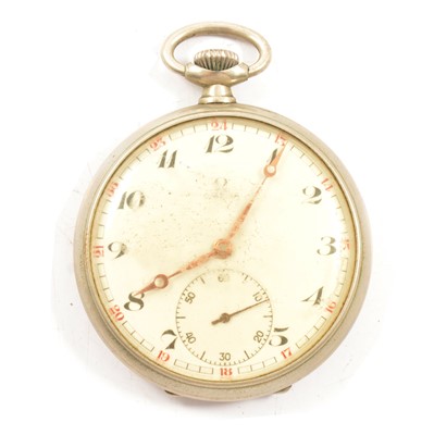 Lot 289 - Omega - an open face pocket watch.