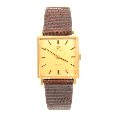 Lot 306 - Omega - a De Ville gold-plated wristwatch.