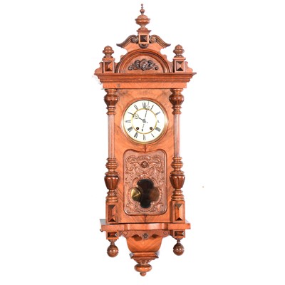 Lot 357 - Walnut Vienna wall clock