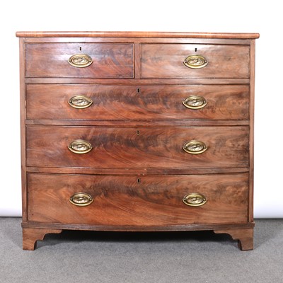 Lot 418 - Victorian mahogany bowfront chest of drawers