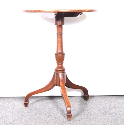 Lot 409 - George IV mahogany pedestal Pembroke table, a tripod table and bidet