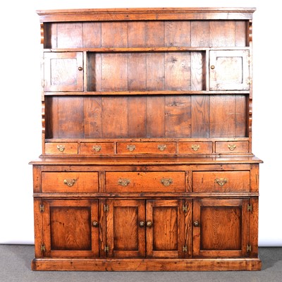 Lot 256 - George III style oak dresser
