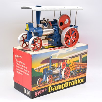 Lot 98 - Wilesco Dampftraktor live steam D40 'Old Smokey' traction engine, boxed with instruction booklet