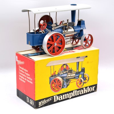 Lot 98 - Wilesco Dampftraktor live steam D40 'Old Smokey' traction engine, boxed with instruction booklet