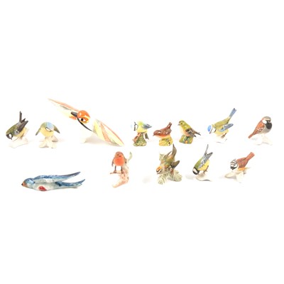 Lot 2 - Collection of thirteen bird figurines, various makers