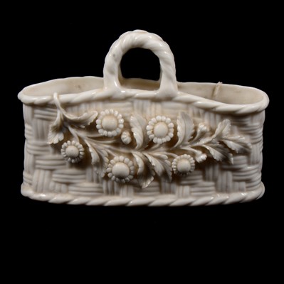 Lot 45A - Belleek Irish porcelain basket, 2nd period