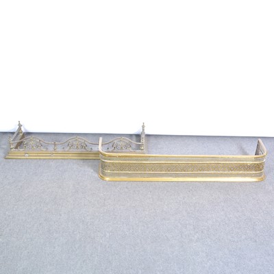 Lot 461 - Two brass fenders.