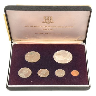 Lot 142 - A collection of silver proof and other coins,...