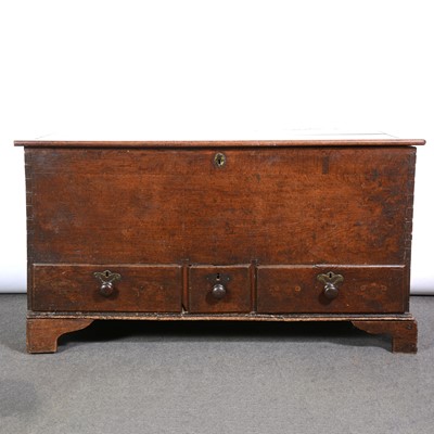 Lot 319 - George III oak mule chest