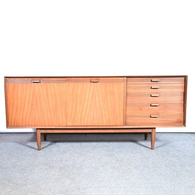 Lot 466 - Mid-century Danish teak low line sideboard