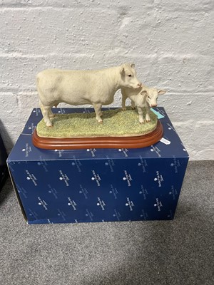 Lot 1 - Border Fine Arts - ten individual models of cattle, boxed.