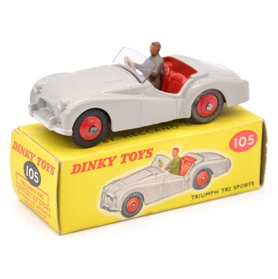 Lot 1065 - Dinky Toys die-cast model, ref 105 Triumph TR2 Sports car