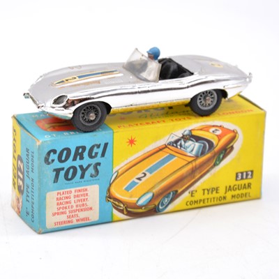 Lot 1093 - Corgi Toys die-cast model, ref 312 E Type Jaguar competition model