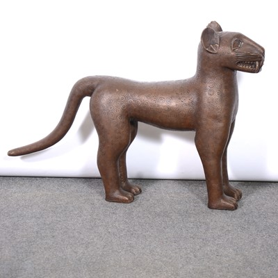 Lot 199 - Large resin model of an Egyptian cat