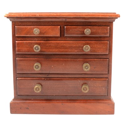 Lot 138 - Victorian style mahogany apprentice chest of drawers