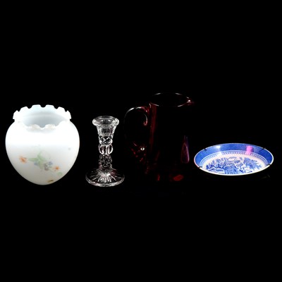 Lot 22 - Large quantity of ceramics and glass including cranberry, and others.