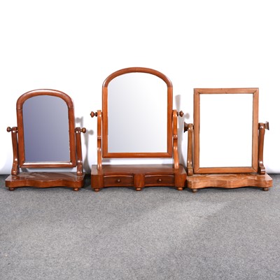 Lot 393 - Three Victorian mahogany dressing table mirrors