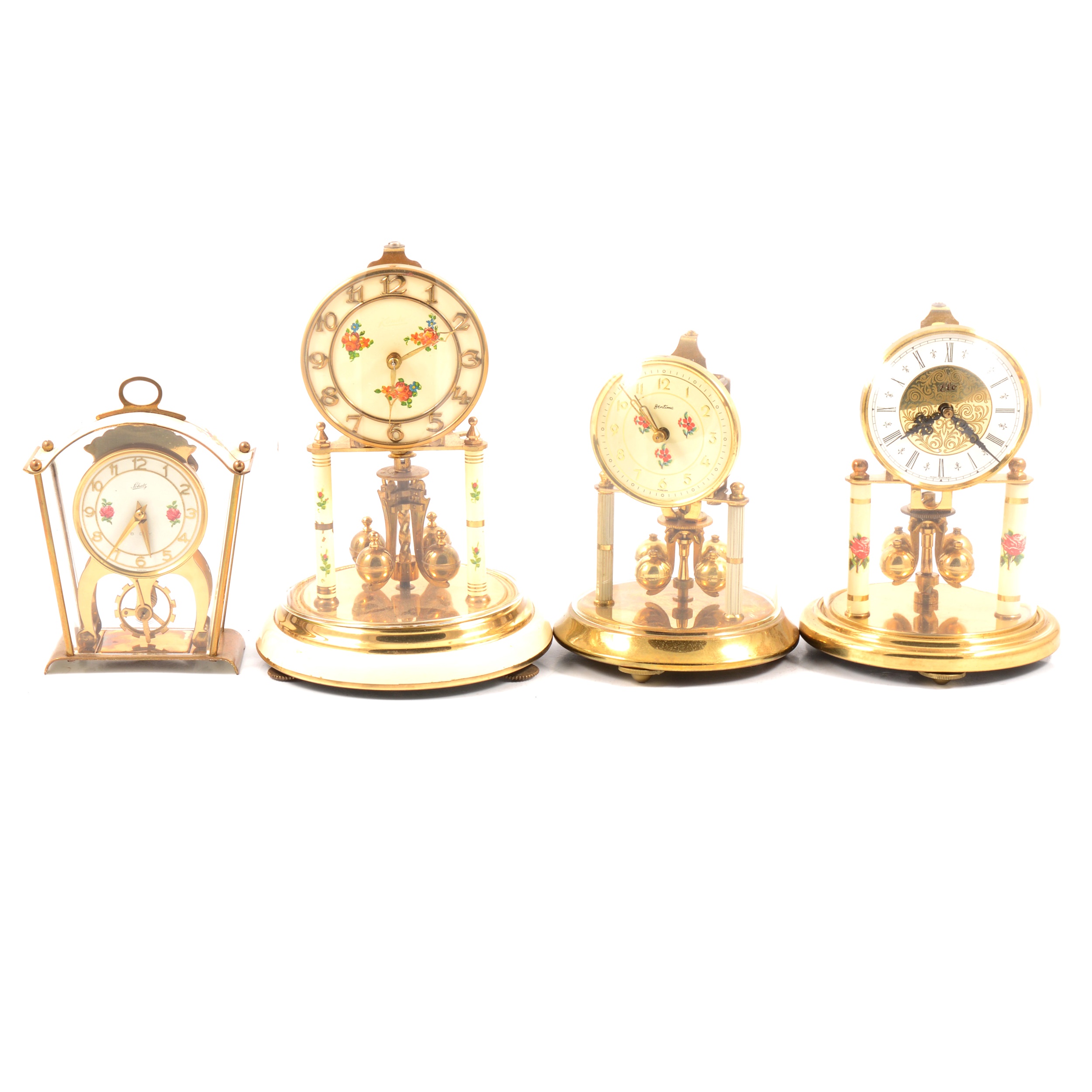 Lot 142 Schatz & Kundo, and Bentima mantel clocks,