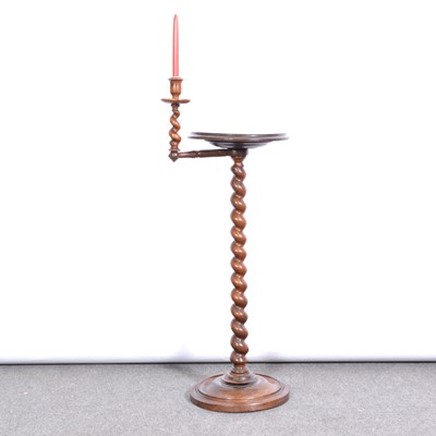 Lot 444 - Walnut candle stand