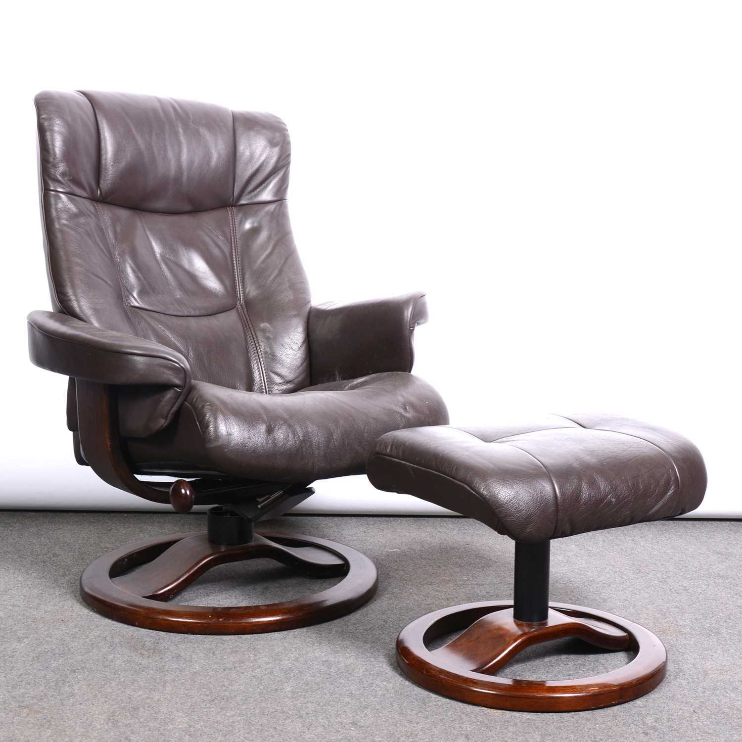 Lot 450 Stressless easy chair and footstool,