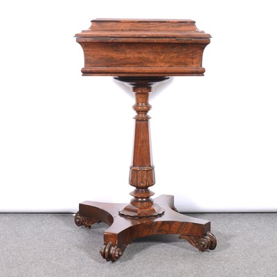 Lot 382 - Victorian rosewood teapoy