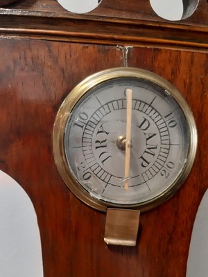 Lot 342 - Victorian rosewood banjo barometer